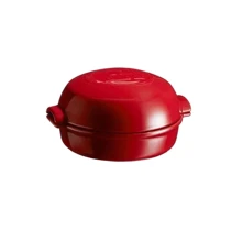 Форма для запекания сыра Emile Henry Cheese Baker 19.5х17.5см красная (348417): Крышка Есть