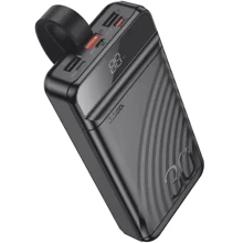 Внешний аккумулятор Hoco Power Bank 30000mAh J123B Element 22.5W+PD20W Black: Количество USB 4