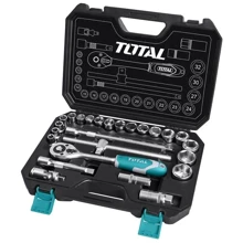 Total Tools THT121251 Набор ключей, головок торцевых 1/2", 25 предм.: Назначение набора автомобильный