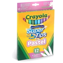 Фломастери CRAYOLA Supertips (washable) пастельні 12 шт (58-7515): Тип Смываемые