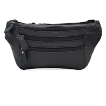 Чоловіча поясна сумка Borsa Leather чорна (K102-black): Стать Чоловік