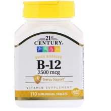 21st Century B-12 2500 mcg 110 Tablets (CEN-27112): Тип Витамин B