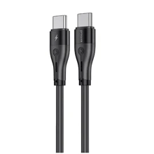 Кабель Proove Cable USB-C до USB-C Soft Silicone 60W 1m Black: Тип USB-C - USB-C