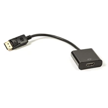 Кабель і перехідник PowerPlant HDMI - DisplayPort, 0.15м, чорний (CA910830): Тип переходник