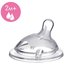 Соска силиконовая Chicco Natural Feeling средний поток, 2м+ 1 шт (81023.10): Поток средний