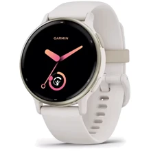 Смарт-часы Garmin Vivoactive 5 Cream Gold Aluminium Bezel with Ivory Case and Silicone Band (010-02862-11): Дисплей 1.2" AMOLED (390x390) / Corning Gorilla Glass 3