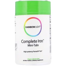 Rainbow Light Complete Iron Железо хелатное 60 мини-таблеток: Тип Железо