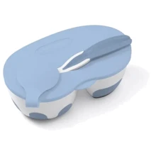 Мисочка з ложечкою BabyOno двокамерна (1067/01): Матеріал пластик