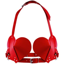 Лиф Сердце из натуральной кожи Feral Feelings - Hearts Bra Red: Для кого Для женщин