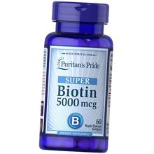 Puritan's Pride Biotin 5000 mcg 60 Softgels Биотин: Тип Витамин B