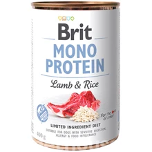 Влажный корм для собак Brit Mono Protein Dog с мясом ягненка и темным рисом 400 г (8595602529728): Тип Влажный корм