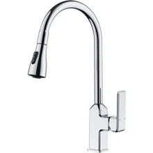Смеситель для кухни Lefton Copper Kitchen Pull-Down Faucet with 3 Water Outlet Modes-KF2201 Chrome: Назначение Для кухни