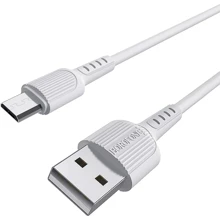 Кабель Borofone USB Cable to Micro USB 1m White (BX16): Тип USB-C - microUSB
