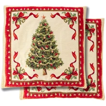 Наволочка Lefard двостороння новорічна гобеленова з люрексом "Arbol navidad" 45x45 см: Тип Наволочки