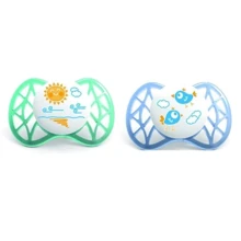 Пустышка симметрическая Nuvita Air 0м+ 2шт. для мальчика (NV7061Boy): Возраст с рождения