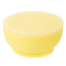 Детская миска Olababy Lemon с крышкой желтый (60511): Материал силикон