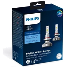 LED лампа Philips X-treme Ultinon HB3/HB4 6500K 12V 11005XUWX2 (2шт.): Головной свет Противотуманная, Дальний свет, Ближний свет