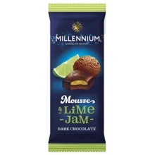 Шоколад Millennium Mousse чорний з мусовою та лаймовою начинкою 135 г (4820075507701): Вага, г 135
