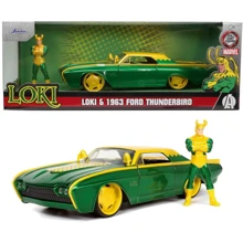 Машинка металлическая Jada Marvel Ford Thunderbird (1963) с фигуркой Локи, масштаб 1:24 (253225026): Тип Готовая модель