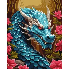 Картина по номерам Идейка Мощный дракон 40x50 см с красками металлик extra ©art_selena_ru (KHO5114): Производитель Идейка