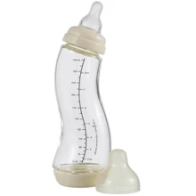 Стеклянная антиколиковая бутылочка Difrax S-bottle Natural с силиконовой соской 250 мл Popcorn (736FE Popcorn): Материал стекло