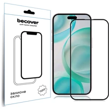 Защитное стекло для iPhone BeCover Tempered Glass Black for iPhone 16 Pro (712124): Тип защиты экрана на экран