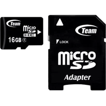 Карта пам'яті Team 16GB microSDHC Class 4 + adapter (TUSDH16GCL403): Тип карти microSDHC
