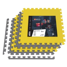 Коврик для фитнеса Hop-Sport EVA HS-A010PM Мат-пазл 4 части 120х120х1 см желто-серый: Производитель Hop-Sport