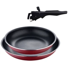 Набор сковородок со сменной ручкой Bergner Click & cook 22/26 см (BG-31605-RD): Тип сковороды Традиционная
