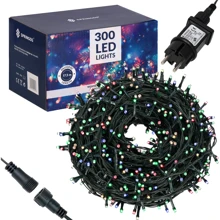 Гирлянда Springos уличная 15 м 300 LED разноцветная (CL0322): Тип Линейная