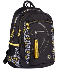 Рюкзак YES T-121 Smiley World.Black & Yellow, чорний (552511): Вікова група від 13 до 18 років