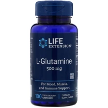 Life Extension L-Glutamine, 500 mg, 100 Vegetarian Capsules (LEX-34510): Тип Глютамины