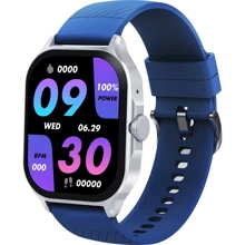 Смарт-часы Globex Smart Watch Urban Silver-Blue: Дисплей 2.1" IPS (320x390)