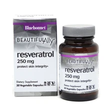 Bluebonnet Nutrition, Age-Less Trans-Resveratrol, 250 mg, 30 Veggie Caps (876): Вид Неферментные