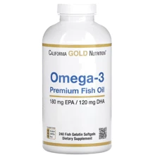 California Gold Nutrition Omega-3 Premium Fish Oil Омега-3 риб'ячий жир преміум-класу 240 капсул: Форма випуску капсули