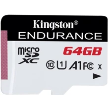 Карта памяти Kingston 64GB microSDXC Class 10 UHS-I U1 A1 High Endurance (SDCE/64GB): Тип карты MicroSDXC
