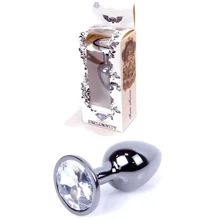 Анальная пробка с кристаллом BOSS of TOYS Boss Series - Jewellery Dark Silver PLUG Clear S, BS6400030: Для кого Унисекс