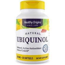 Healthy Origins Ubiquinol 200 mg Убіхінол 30 гелевих капсул: Вид ферментні