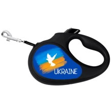 Повідець-рулетка WAUDOG R-leash малюнок Прапор L 5 м до 50 кг чорний (8126-0229-01): Тип шнура Лента