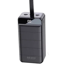 Зовнішній акумулятор WK Wekome Power Bank 60000mAh Minre Digital Display PD20W+22.5W Black (WP-269): Кількість USB 4