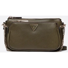 Женская сумка кросс боди GUESS ALEXIE DOUBLE POUCH CROSSBODY оливковая (HWVG8416700-OLV): Пол Женский