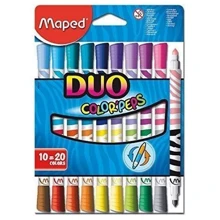 Фломастери Maped COLOR PEPS DUO, 20 кольорів (MP.847010): Тип Cтандарт
