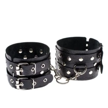 Кайдани Leather Double Fix Leg Cuffs, black: Виробник sLash