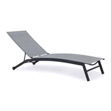 Садовий лежак Hop-Sport Chomik Garden Line Soul із колесами Сірий (5900779810860): Вид Шезлонг