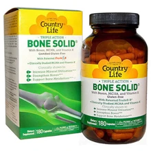Country Life Triple Action Bone Solid Зміцнення кісток потрійна дія 180 капсул: Тип Комплексные