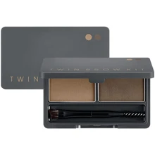Missha Twin Brow Kit Natural Brown Набір для брів натуральний коричневий (No.1) 4.4 g: Вид Тіні для бров