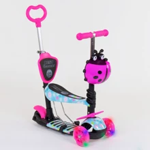 Самокат 5в1 Best Scooter (PU колеса с подсветкой) Абстракция Multicolor (84215): Количество колес 3