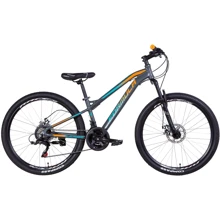 Велосипед Formula BLACKWOOD AM DD 2021 AL 26" серо-оранжевый с голубым (OPS-FR-26-487): Материал рамы Алюминий