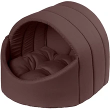 Кошик для тварин Теремок M 50x45x35 см коричневий (41086): Тип будиночок
