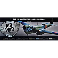 Набір фарб Vallejo "Model Air" RAF Кольори Прибережної команди 1939-1945 р., 8 шт: Виробник Vallejo